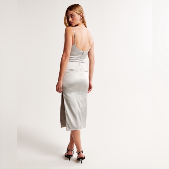 Abercrombie & Fitch Silver Satin Dress - Picture 4 of 4